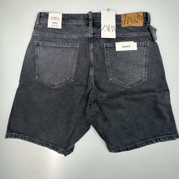 NWT ZARA JEANS SHORT BLACK 6855/436 - Picture 2 of 4